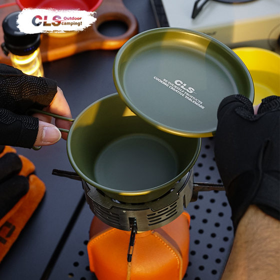 
CLS Outdoor Snow Bowl 304 Stainless Steel Bowl Camping Mountaineering Single Camping Picnic Tableware Portable Snow Bowl