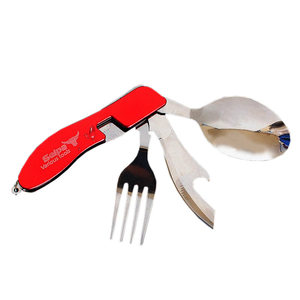 
Selpa mountain climbing outdoor picnic folding tableware stainless steel folding spoon camping barbecue portable knife, fork and spoon