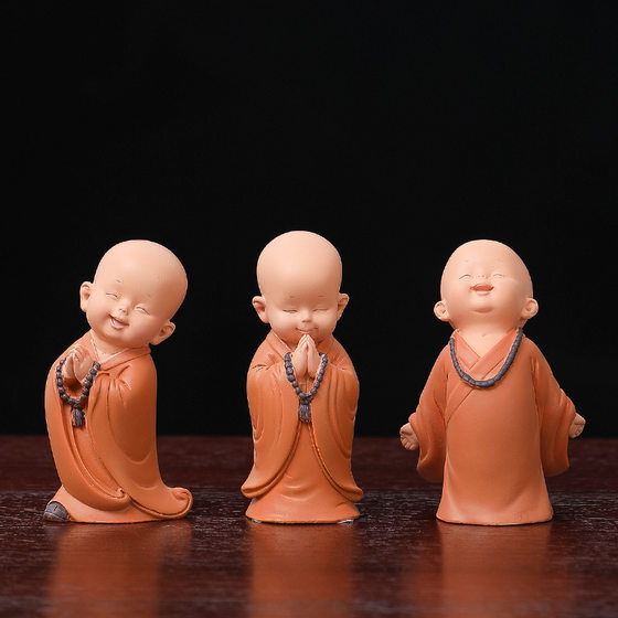 Zen Small monk living room resin ornament TV cabinet home office good tea table decoration product gift