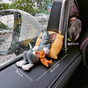 
Cat and mouse Tom Jerry car ornaments car cute desk doll center console interior decoration