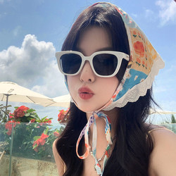 Beach Photography Eye Protection Sunglasses Korean Style High-End Retro Versatile Face-Slimming Sun Protection Square Sunglasses for Women