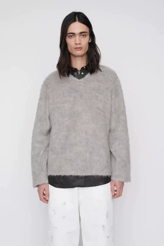 OUR LEGACY DOUBLE LOCK SWEAT GREY ALPACA海马毛针织卫衣-Taobao