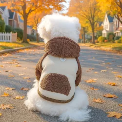 Pet clothes, dog and cat clothing, autumn and winter warm lamb velvet collection, Korean style sweatshirts