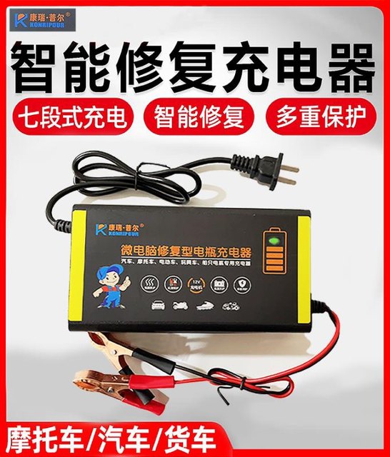 German 12V battery charger car battery motorcycle battery car battery charger intelligent identification fast
