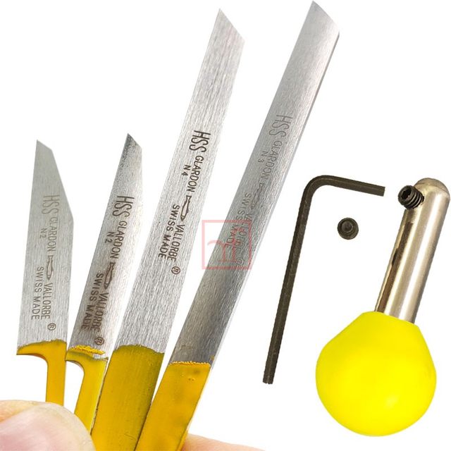 Fish brand triangular spatula, micro-inlaid flat spatula, carving knife, white steel knife, edge knife, jewelry inlaid spatula, gold-smithing tool