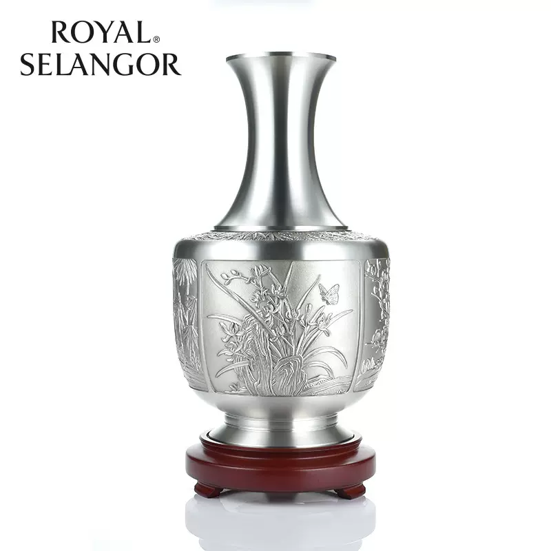 皇家雪兰莪ROYAL SELANGOR 客厅摆件进口轻奢竹子花瓶手工锡制品-Taobao