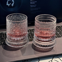 Wine Set with Rotating Wine Glasses, Whiskey Glasses, Home-Use Liquor Glasses, Light Luxury High-End Brandy Ice Ball Beer Glasses