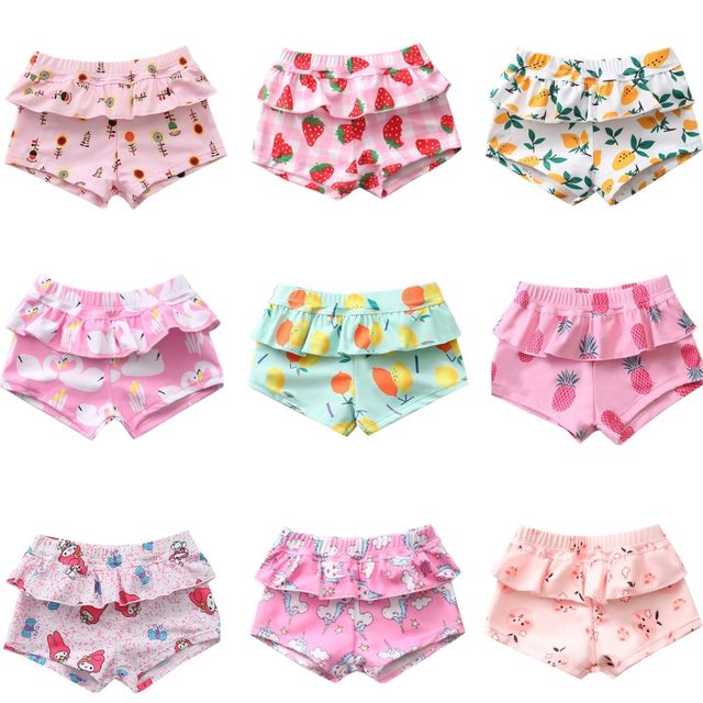 Female boxer, large, medium and small children, infants and toddlers, girls' swimming trunks, Baidu girls' swimming trunks
