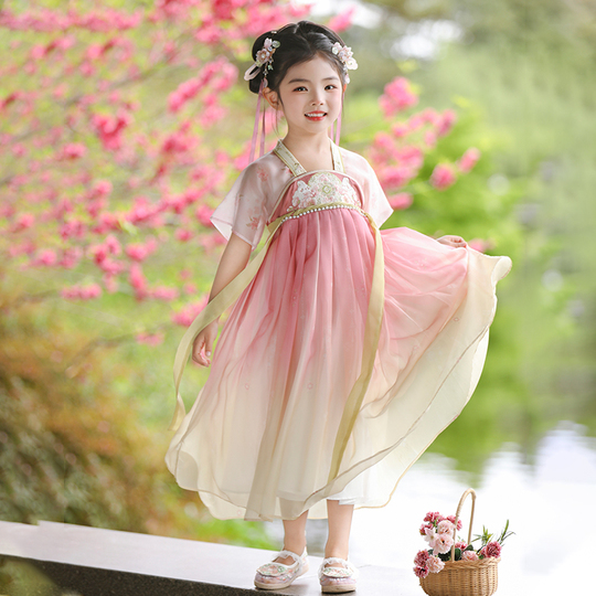 Girls Hanfu Dress - Chinese Style Princess Costume