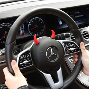 Car steering wheel dashboard dash table demon horn personalized horn sticker tachometer interior modification car supplies