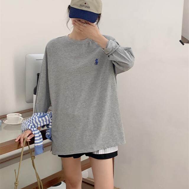 Lapel pattern embroidered hooded personalized sweater bottoming shirt main image 0