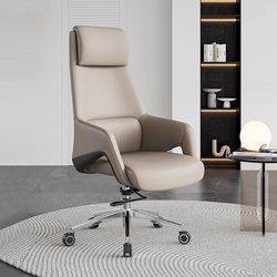 Boss Chair, Leather Office Chair, Computer Chair, Swivel Chair, Comfortable for Long Sitting, Executive Chair, Business Study Room, Ergonomic Chair