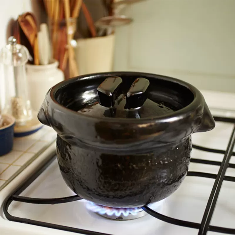 雲井窯 黒楽御飯鍋 2合炊き - 調理器具