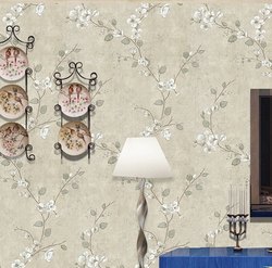American-Style Solid Color Pastoral Non-Woven Fabric European-Style Ab Version Wallpaper Living Room Bedroom Background Wall Headboard Vintage Wallpaper Gray