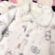 Ruibbit white musical notes imitation rabbit fur coat round neck long sleeve autumn and winter top plush cute subculture girl