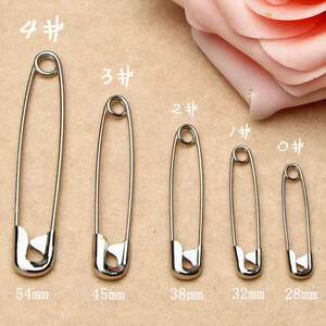 
Multi-specification steel wire pins, large and small, metal nickel-plated safety buckle pins to fix clothing tags, thick anti-rust brooches