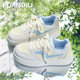 Global milk fufu thick-soled white shoes for women 2025 summer new high-value versatile light and comfortable casual shoes