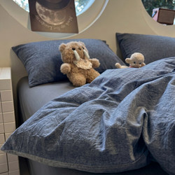 2026 New Style All-Cotton Four-Piece Bedding Set Pure Cotton Bed Sheet Duvet Cover Dormitory Three-Piece Bedding Set Suitable for All Seasons Summer