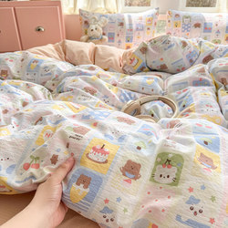 Winter Double-Layer Gauze Duvet Cover Single Piece 2025 New Model Dormitory Single Bed 150X200X230 Non-Cotton Pure Cotton Quilt Cover