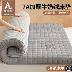 Winter Warm Milk Velvet Mattress Pad, Thickened Mattress Topper, Fleece-Lined Mattress Pad, Foldable Dormitory Use