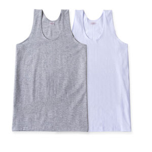 
Cotton hurdle old-fashioned vest middle-aged and elderly men's pure cotton sweatshirt large size loose dad I-shaped summer thin bottoming