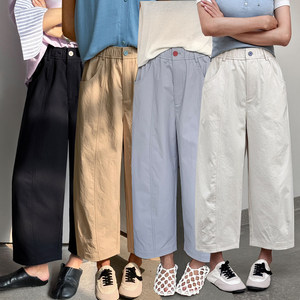
Tongtongjia new casual nine-point balloon pants for women stretch Oxford cloth loose casual harem pants Jianmei S26008