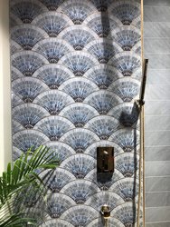 Fan-Shaped Mosaic Art Mosaic Background Wall Stained Glass Swimming Pool Puzzle Cut-Out Mural