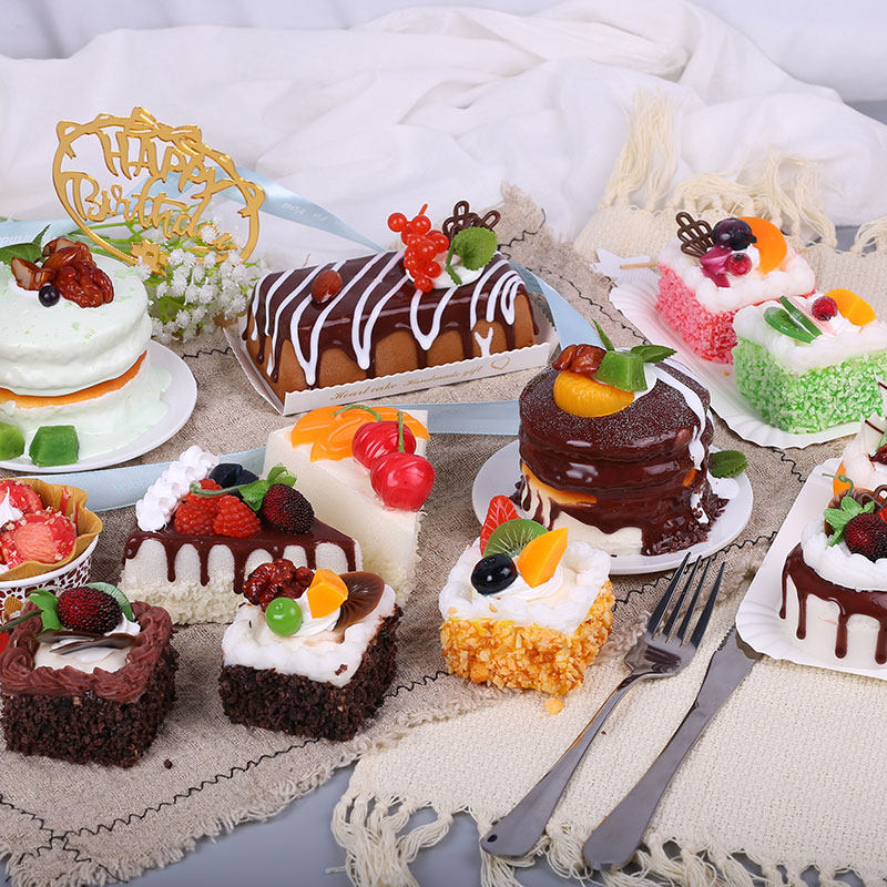 Simulation Cake Simulation Soufflé Cake Model - Birthday Fake Cake - Fruit Snack ...