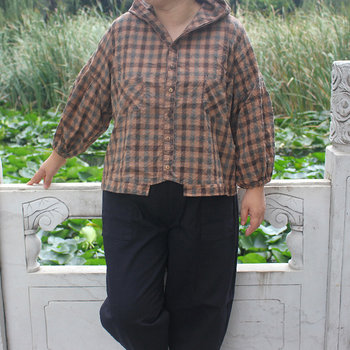 Literary Snow Blue Shirt with Hood Jacket Bubble