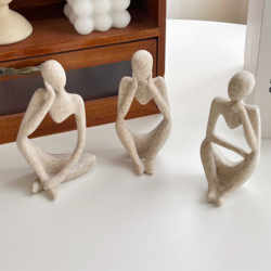 ins Artistic Abstract Figure Thinker Ornament for Living Room, Bedroom, Entryway, Home Decoration, Desktop Matching, Creative Design