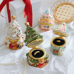 Zaia Creative Vintage Handmade Ceramic Jewelry Box Ring Necklace Storage Box Gift for Girlfriends on Birthday