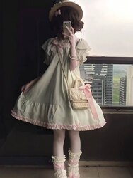 Sweet and Cute Bowknot Dress, 2026 Summer New Style, Loose Fit for Petite Figures, Casual Short Dress That Hides the Figure