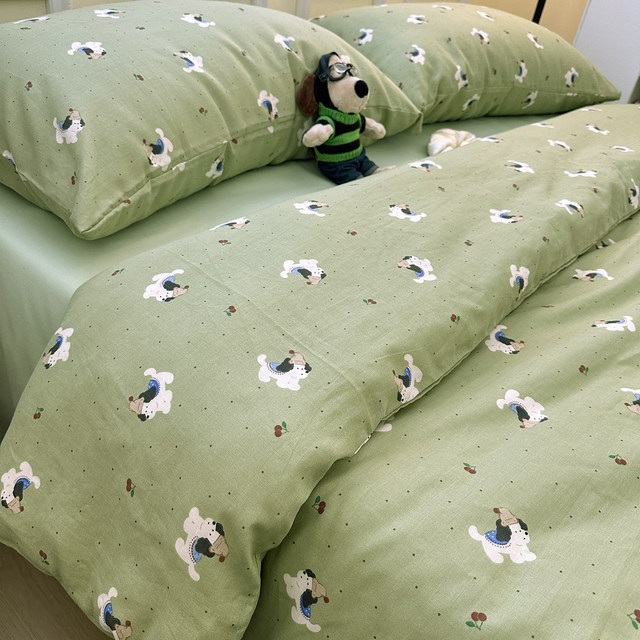 Encounter Rose Full Cotton Maternal and Baby Double Layer Yarn Quilt Cover Single Part 150*200 Student Door Single Double Pure Cotton Quilt Cover