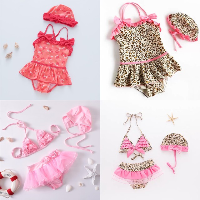 Clearance children's swimsuit girls split skirt princess baby bikini cute 1-9 years old performance swimsuit