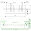 quạt tản nhiệt sò lạnh Tản nhiệt hợp kim nhôm 70*25*10MM nhôm hồ sơ đen oxy hóa có rãnh tản nhiệt công suất cao mở tùy chỉnh cao su tản nhiệt Linh kiện tản nhiệt