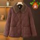 2025 new autumn and winter velvet thickened cotton coat middle-aged mother casual warm short fleece cotton coat for women