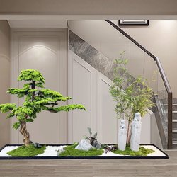 Artificial Pine Tree, Podocarpus, for Hotel Staircase Landscaping, Fake Tree, Artificial Tree Decoration, Floor-Standing Ornament