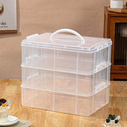 Picnic Basket, Portable Fruit Large Plastic Outdoor Box, Capacity Storage Basket, Camping Packing, Double-Layer Eco-Friendly