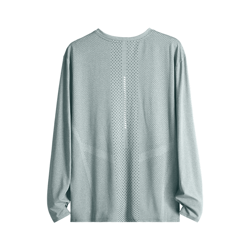 
Ice silk long-sleeved T-shirt men's outdoor sun protection breathable and quick-drying summer thin air-conditioning clothes bottoming shirt casual top