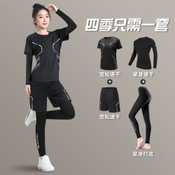 Sports Suit for Women, Quick-Drying Running Morning Jog Suit, 2025 New Autumn Fitness Wear, Yoga Top, Large Size Training Pants