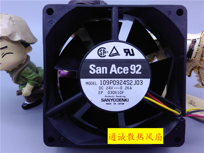 SAN ACE 92 24V 0.26A 109P0924S2J03 9032 9CM 3 ι -