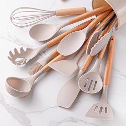 Silicone Kitchen Utensils 19-Piece Set, Spatula and Spoon Set, High Temperature Resistant, Non-Stick Cooking Kitchen Utensils, Household Silicone Spatula