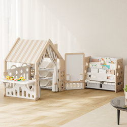Children's Toy Storage Rack, Household Multi-Layer Organizer, Tent House Picture Book Cabinet, Baby Classification Storage Box, Bookshelf