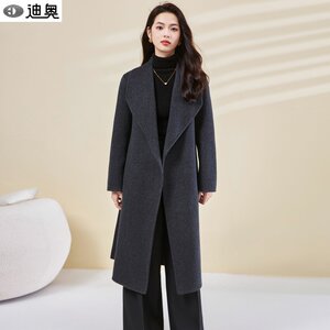 
Dior double-sided wool coat for women 25 autumn and winter new style lazy style fashion large lapel long wool coat