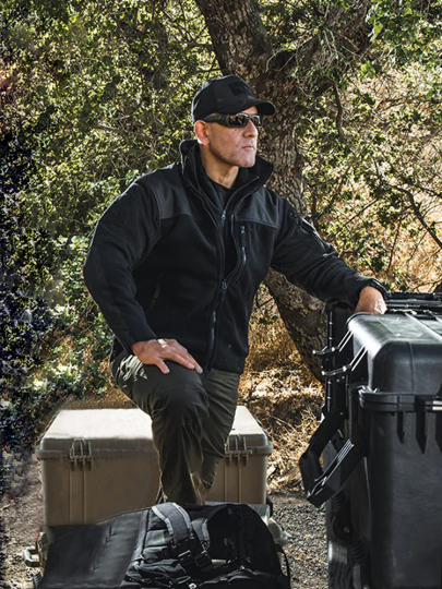 Condor Men's Fleece Jacket - Double Zipper, Warm & Breathable