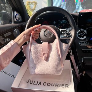 
JULIA COURIER Women's Bag Diamond Embroidered Vegetable Basket Bag Women's 2026 New Single Shoulder Crossbody Bucket Bag