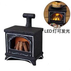 Japanese Zakka Christmas Atmosphere Light, Pure Tea Ceremony Series, Creative Led Fireplace Lighting, Miniature Scene Small Ornaments