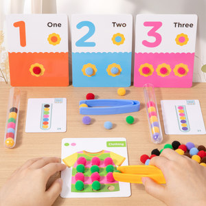 
Picking beads Montessori Ball Early Education Toys 2 Puzzle Focus Hand-Eye Coordination Training 3 to 6 years old Number Picking Beans