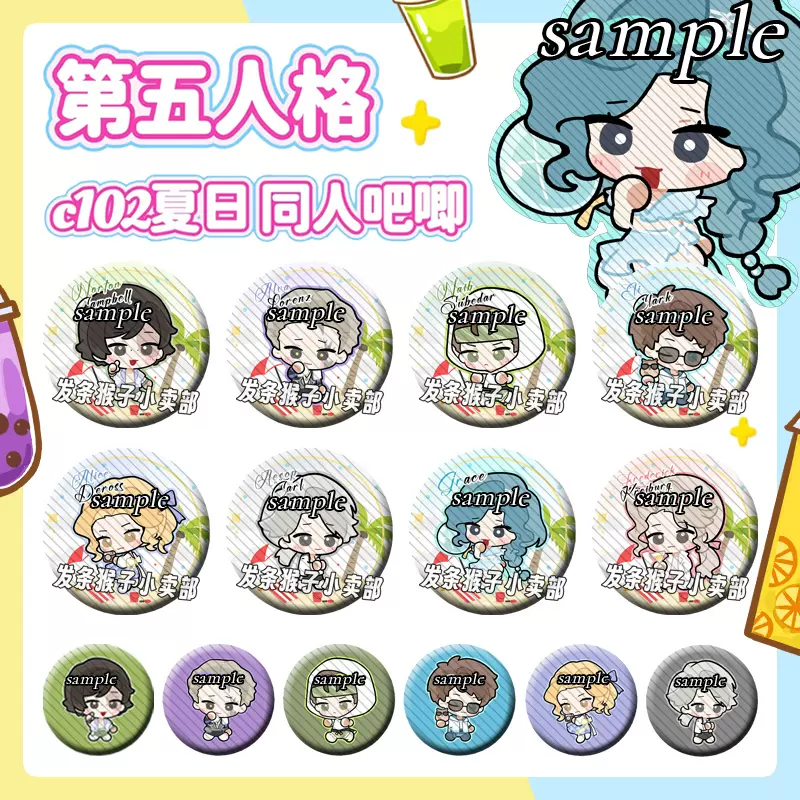 第五人格 C102 夏コミ コミケ 缶バッジ 記者 第五人格 夏コミ サマーダイブ 記者 缶バッジ 第五人格C102