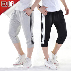 Men's summer thin cotton running shorts with slim fit and cinch